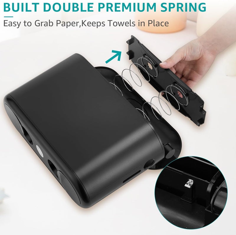 pollock Paper Towel Holder Countertop, Commercial Paper Towel Dispenser, Multifold Trifold Z-Fold Paper Towel Dispenser, Hand Towel Dispenser, Napkin Holder Dispenser for Home Kitchen Restaurant - Image 2